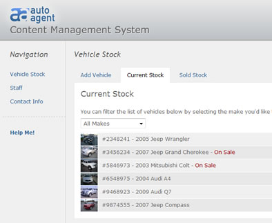 Clear and easy to use interfaces ensure clients get maximum information about the cars for sale. Dealer stock is fast to upload and very simple to manage.