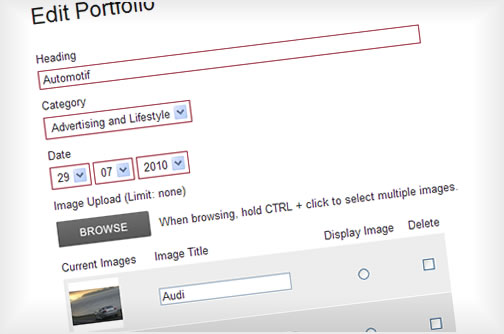 A bespoke content management system allows the client to manage their content with ease.