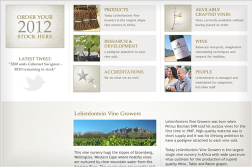 The homepage is uncluttered and incorporates social media, quick contact details and just the right amount of sophistication to match the high standards set out by the Bosman Family.